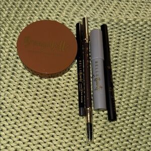 Belle Beauty Bronzer & Eye/ Brow Set - Brown + Black makeup lot